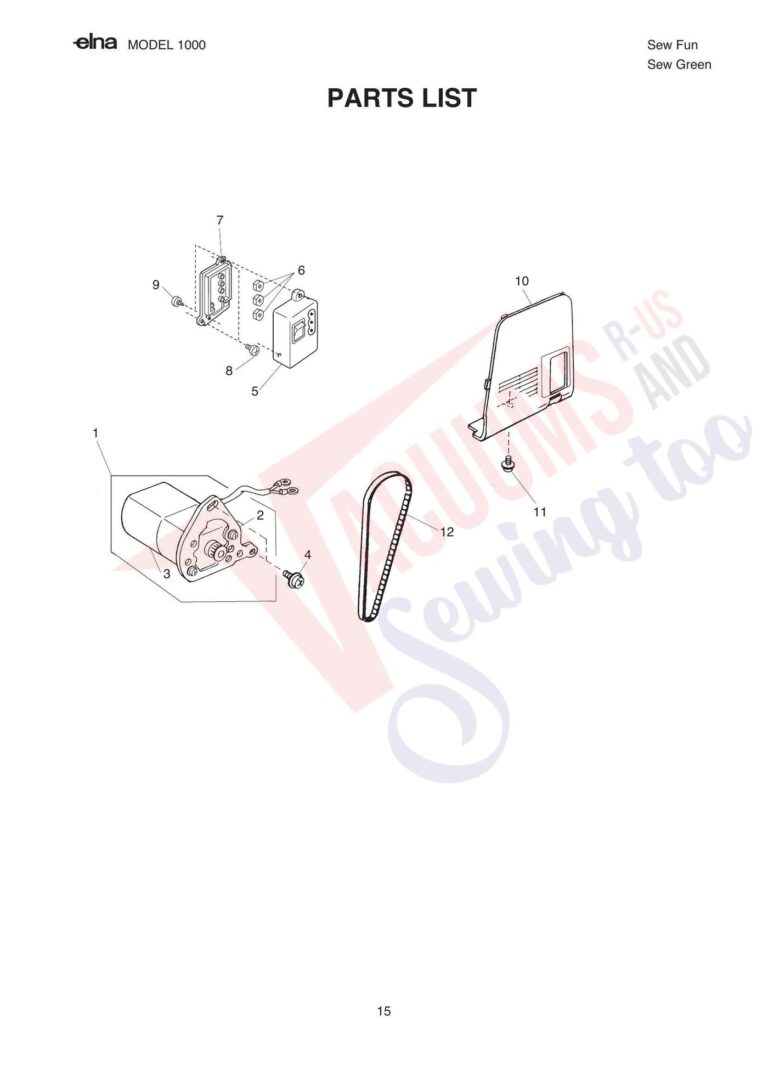Elna pl1000 schematic page 9 preview