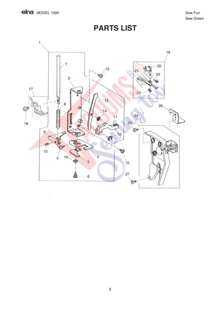 Elna pl1000 schematic page 3 preview