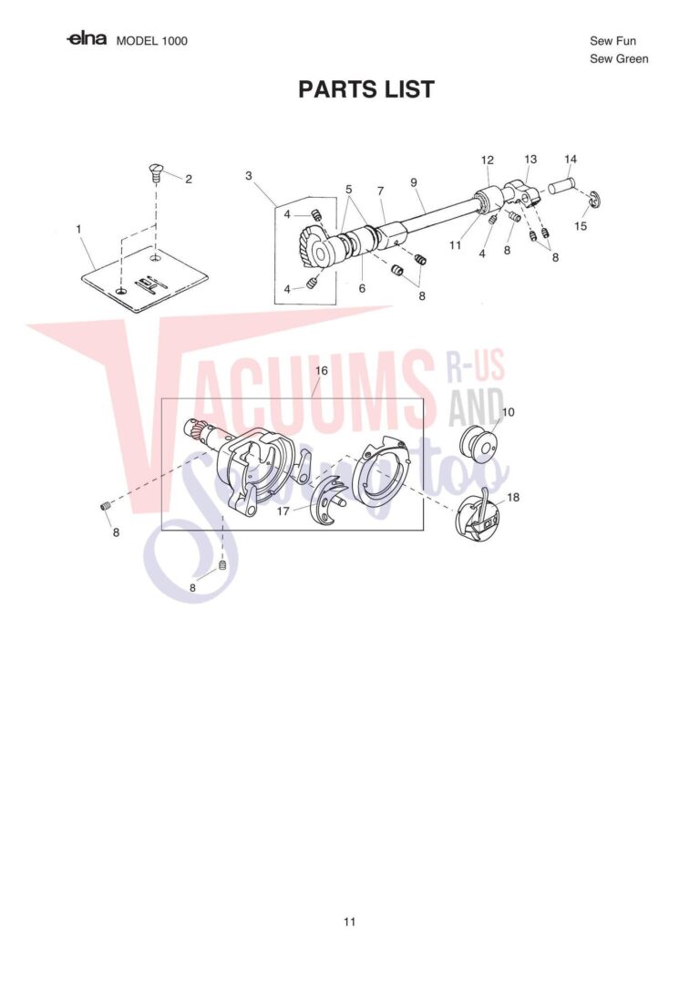 Elna pl1000 schematic page 7 preview