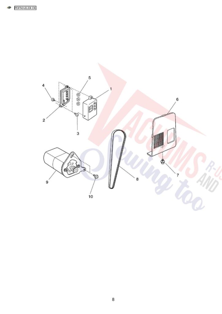 Elna 2110 exploded schematic diagram (page 2)
