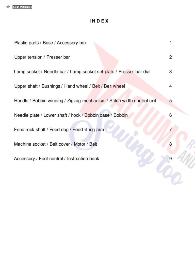 Elna 2110 schematic page 3 preview