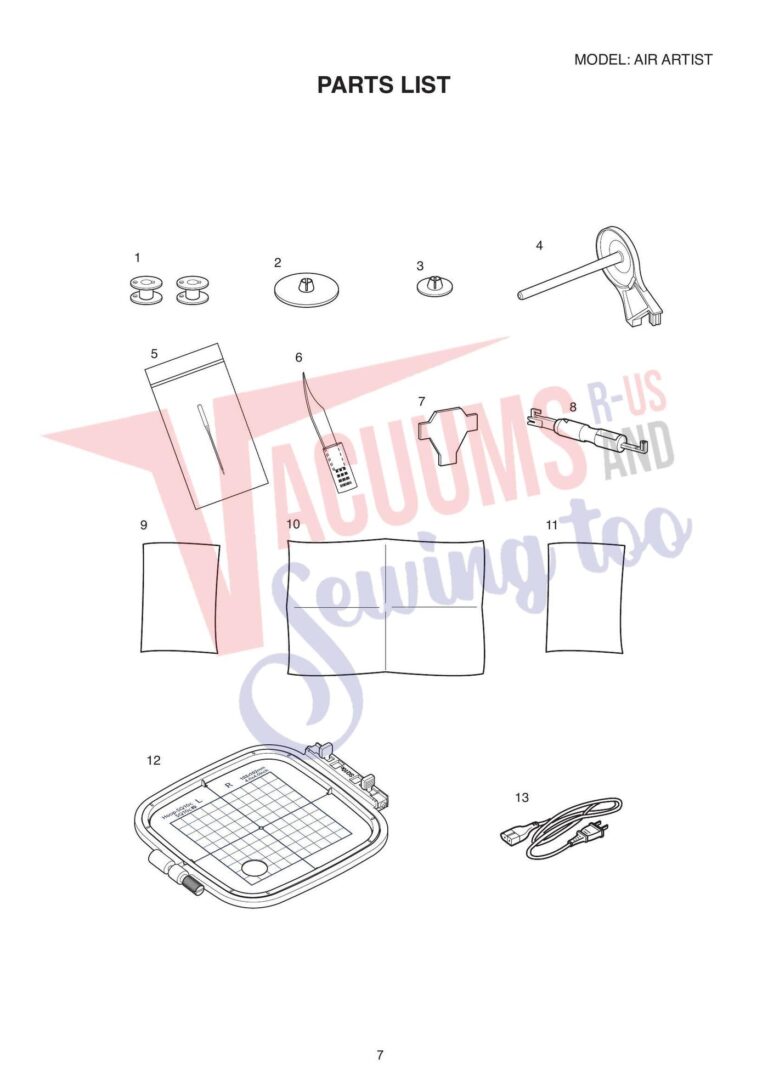 Elna air artistic schematic page 7 preview