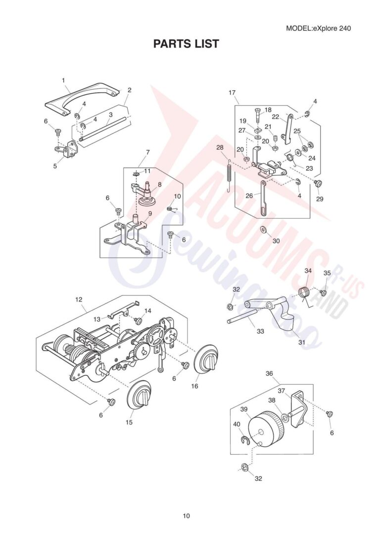 Elna el240 schematic page 6 preview