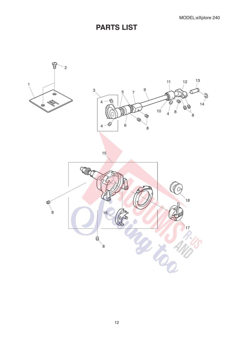 Elna el240 schematic page 7 preview