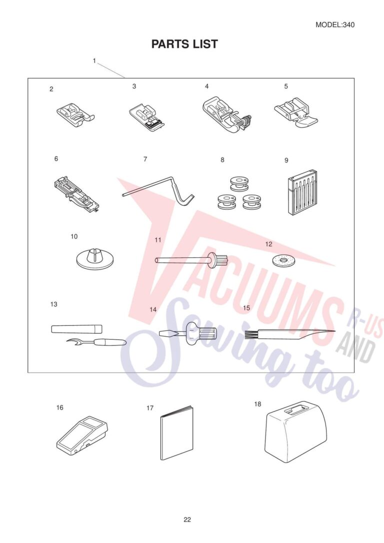 Elna el340 schematic page 3 preview