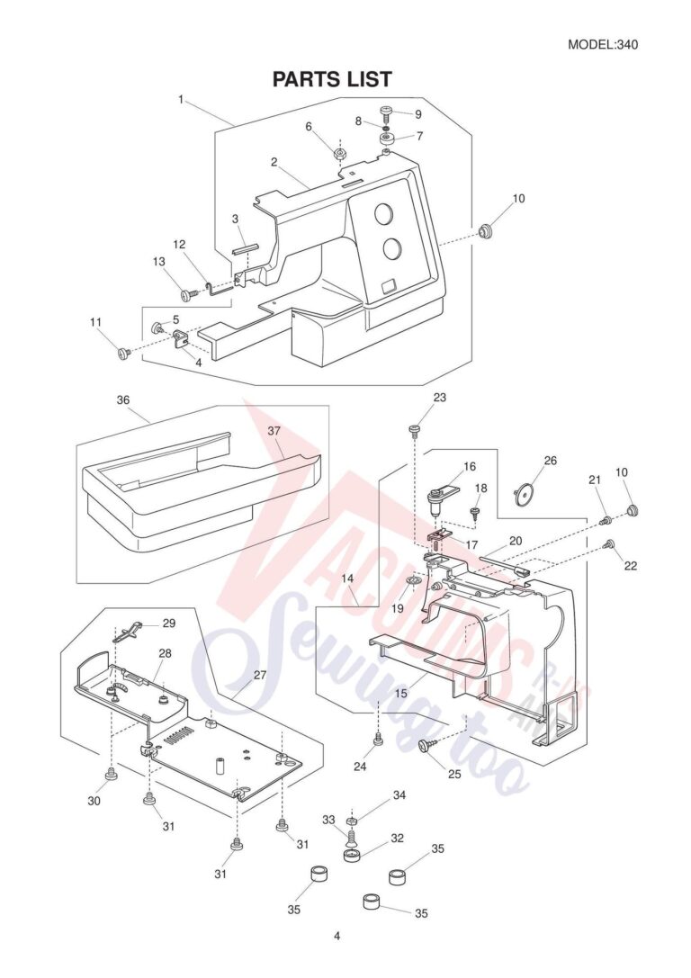 Elna el340 schematic page 5 preview