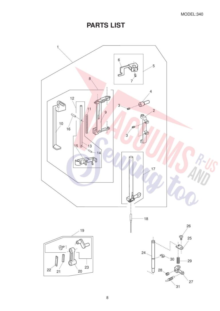 Elna el340 schematic page 7 preview