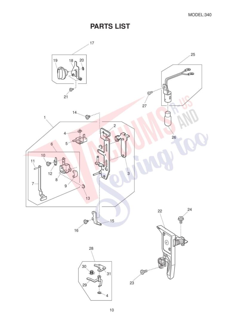 Elna el340 schematic page 8 preview