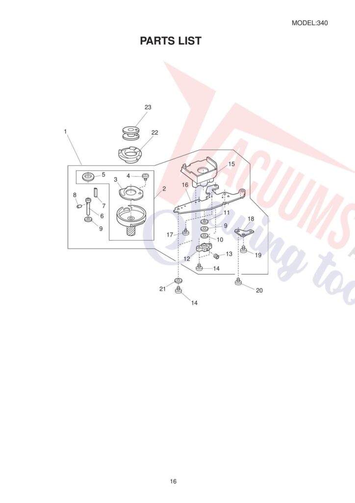 Elna el340 exploded schematic diagram (page 11)
