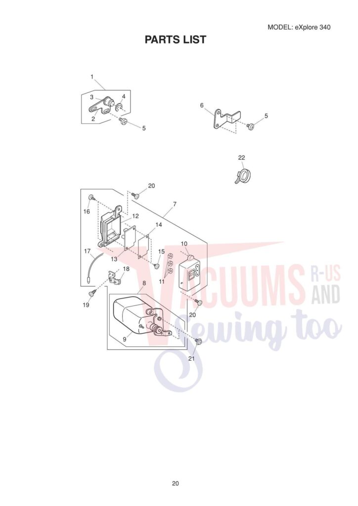 Elna el340 exploded schematic diagram (page 2)