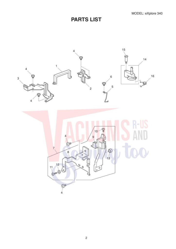 Elna el340 exploded schematic diagram (page 4)