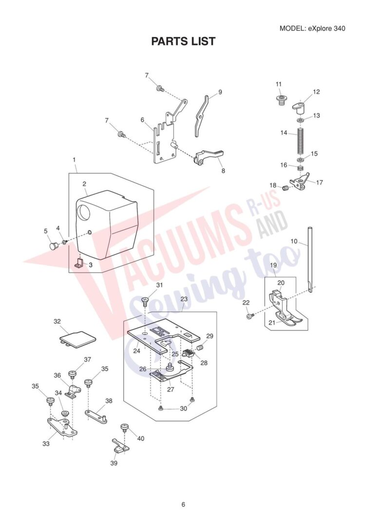 Elna el340 schematic page 6 preview