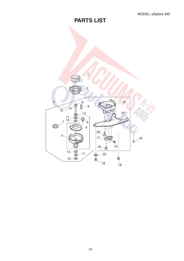 Elna el340 exploded schematic diagram (page 11)