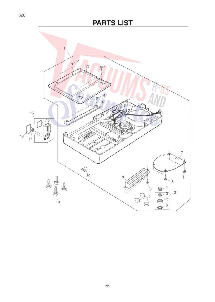 Elna el820 exploded schematic diagram (page 4)