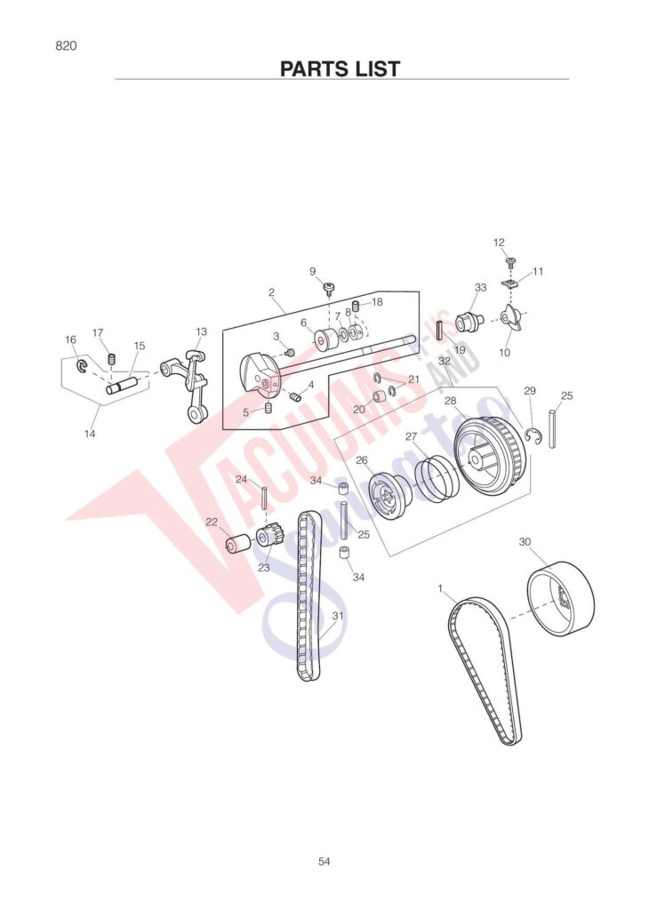 Elna el820 exploded schematic diagram (page 11)