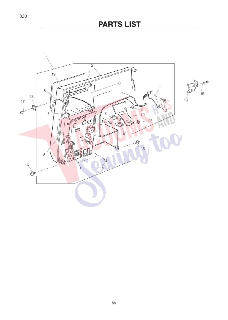 Elna el820 schematic page 13 preview
