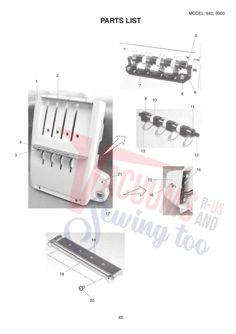 Elna el940 schematic page 3 preview