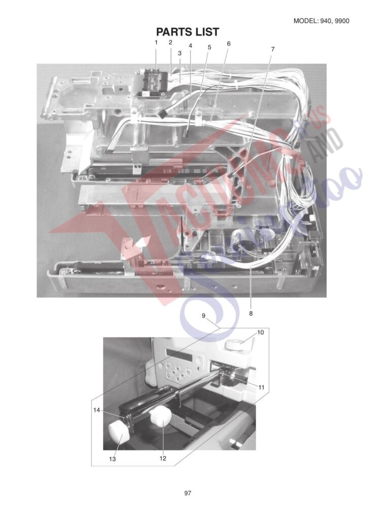 Elna el940 exploded schematic diagram (page 8)
