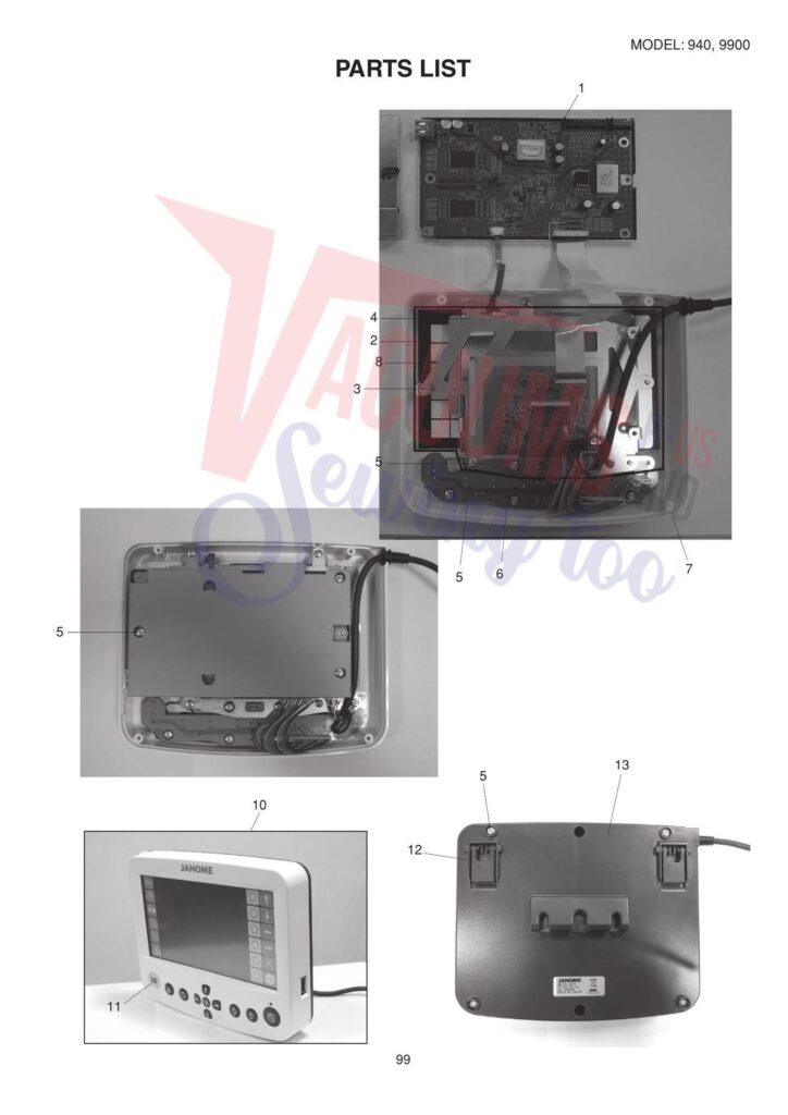 Elna el940 exploded schematic diagram (page 9)