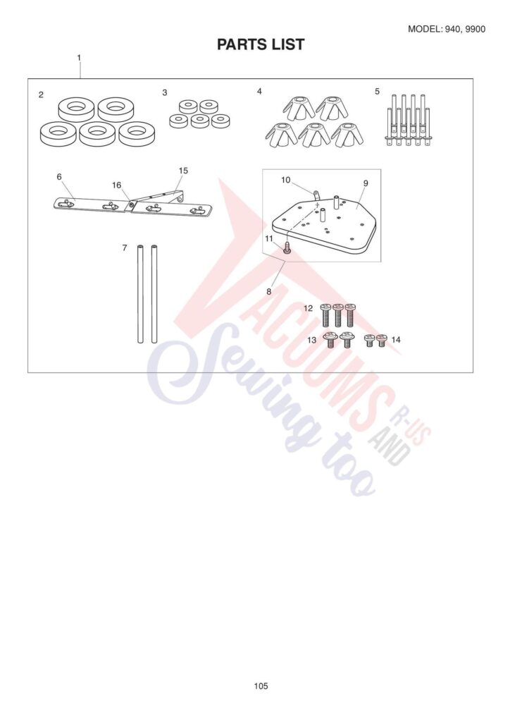 Elna el940 exploded schematic diagram (page 13)