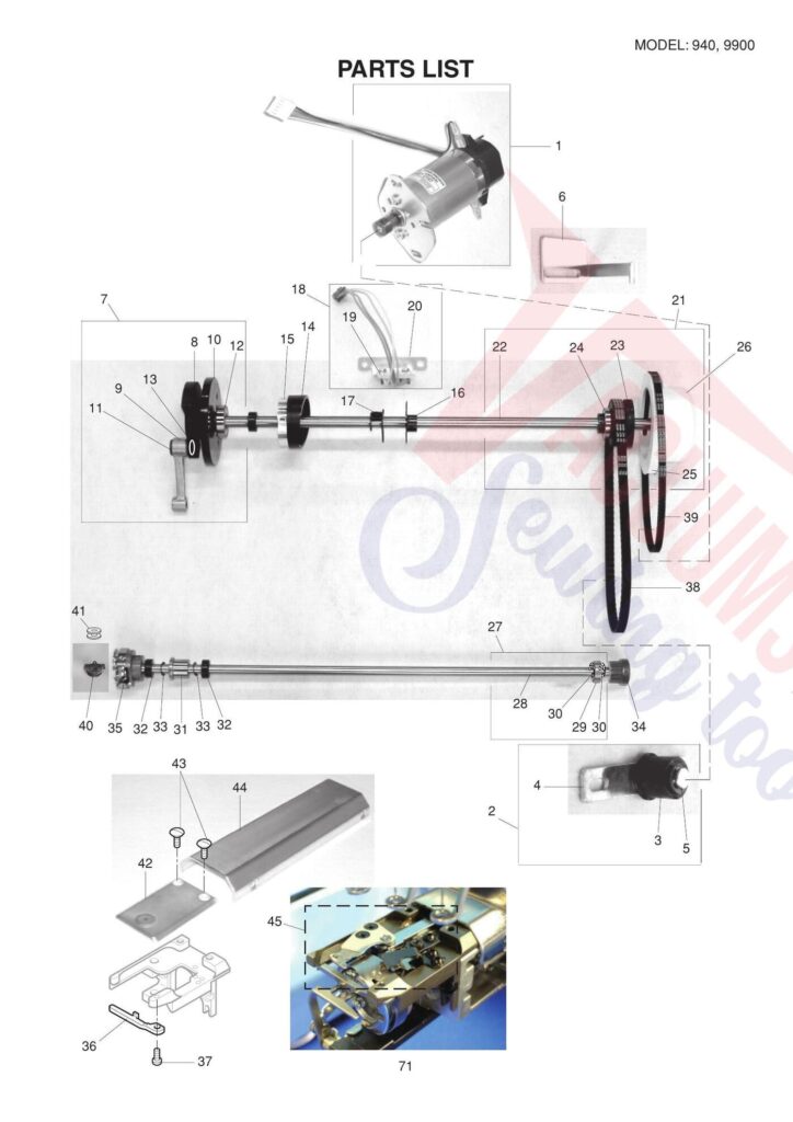 Elna el940 exploded schematic diagram (page 17)