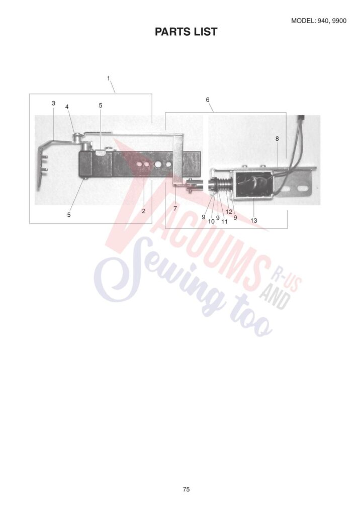 Elna el940 exploded schematic diagram (page 19)