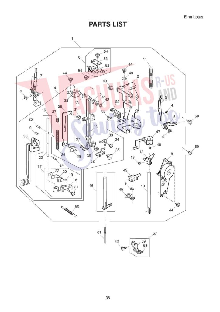 Elna lotus exploded schematic diagram (page 4)