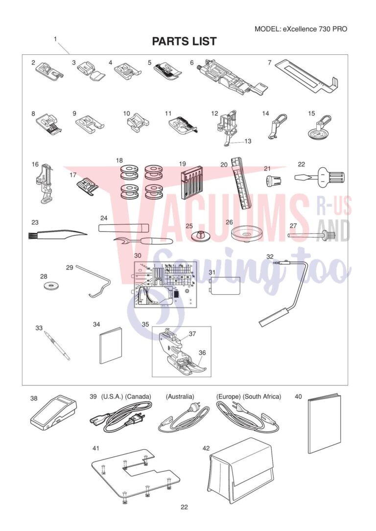 Elna el730 schematic page 3 preview