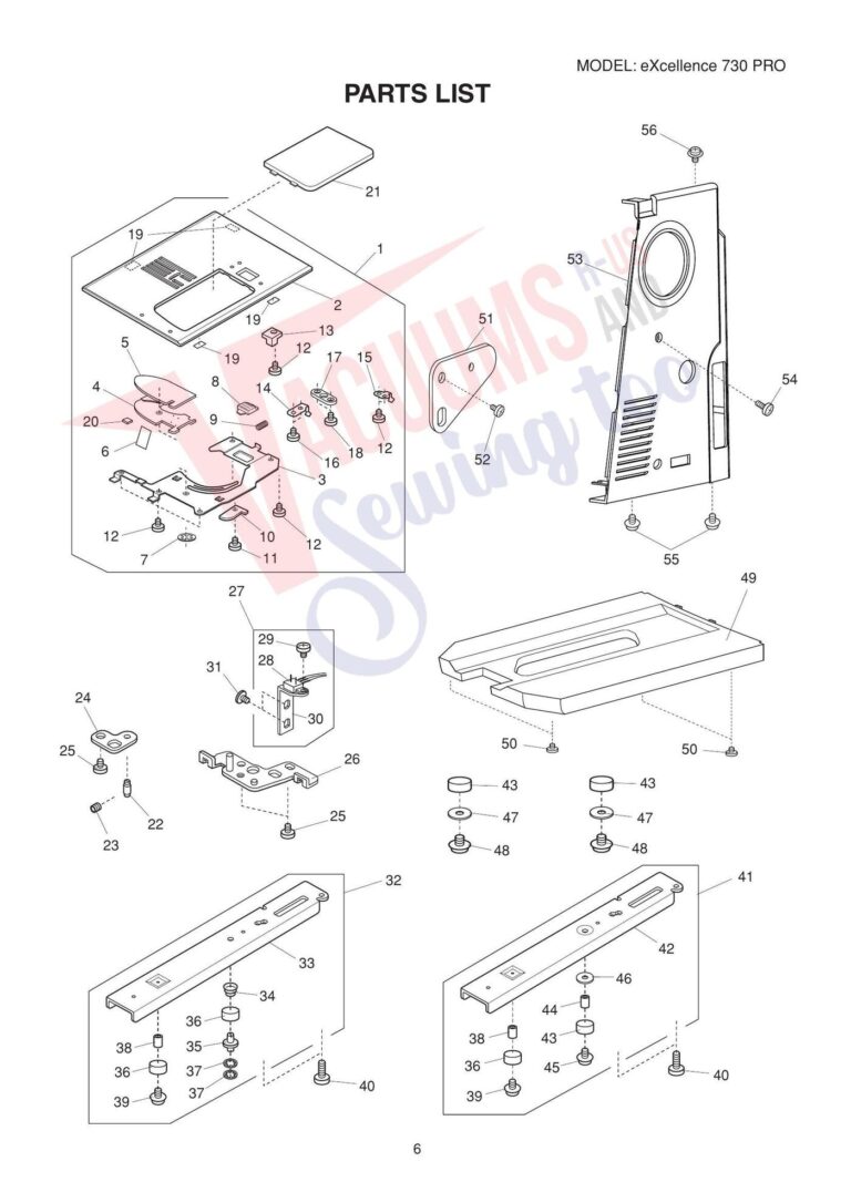 Elna el730 schematic page 6 preview