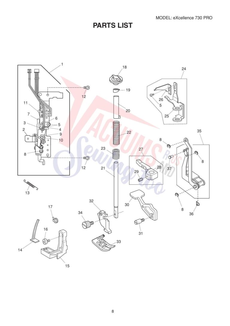 Elna el730 schematic page 7 preview