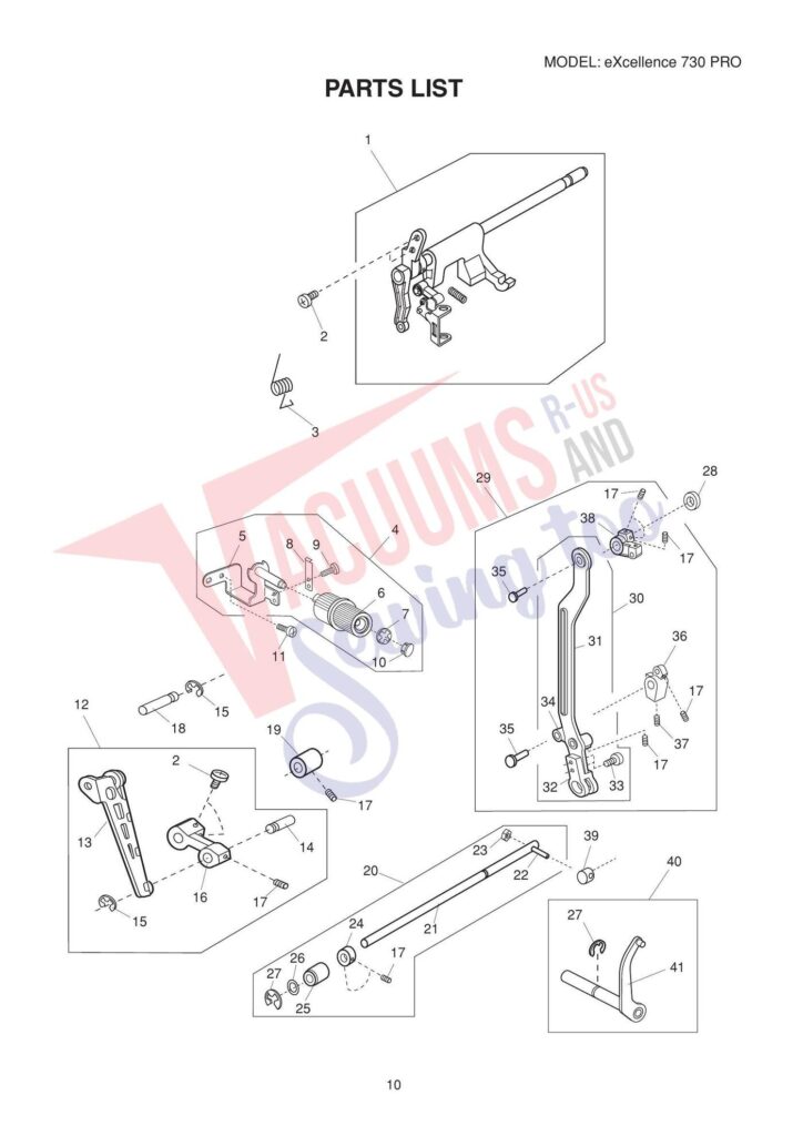 Elna el730 exploded schematic diagram (page 8)