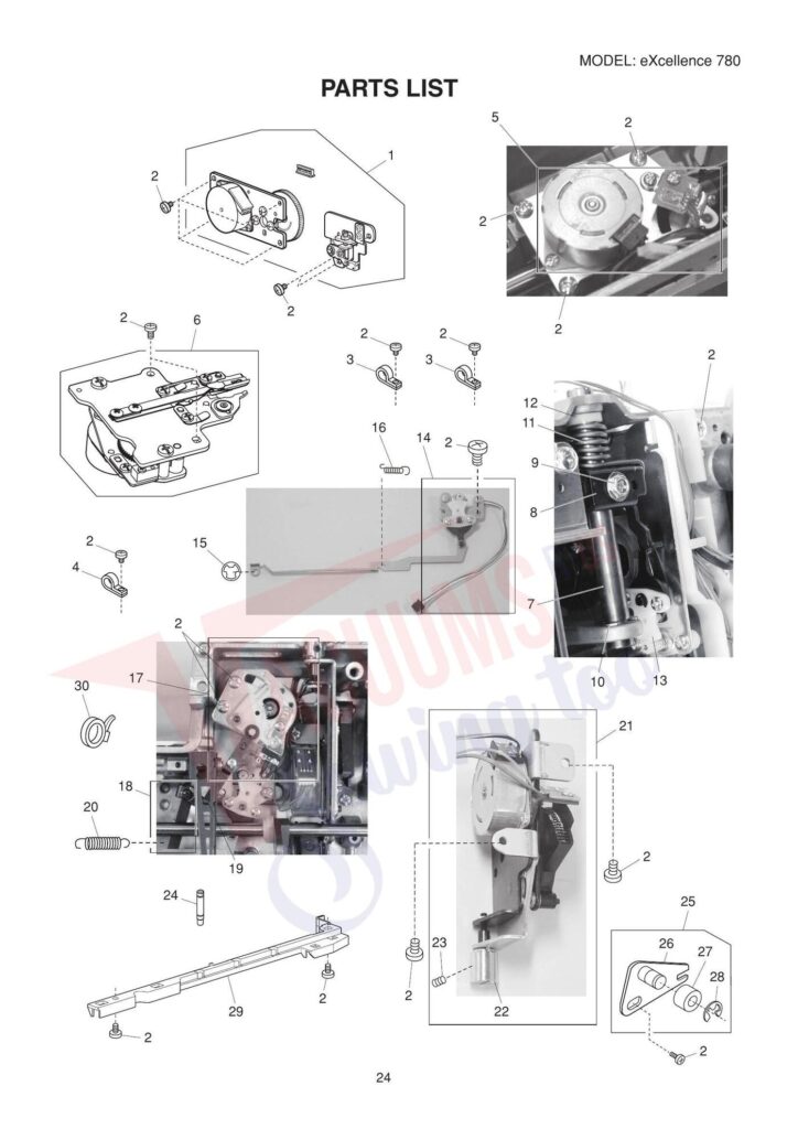 Elna el780 exploded schematic diagram (page 4)