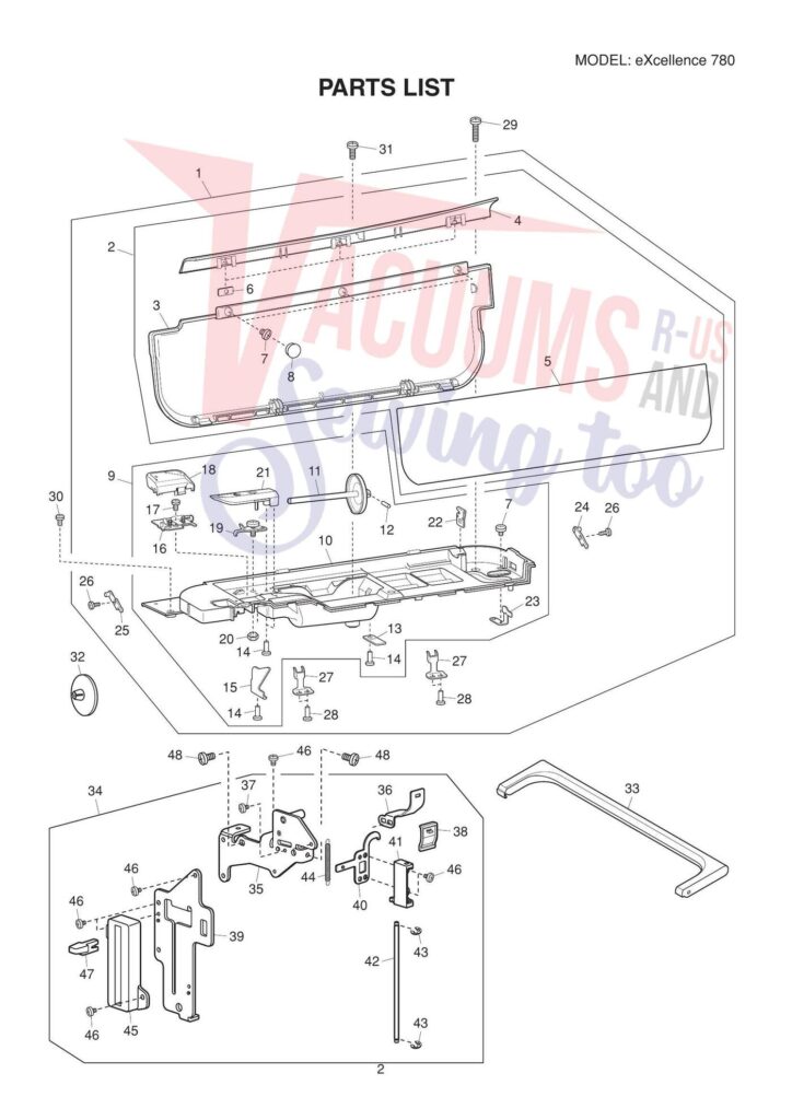 Elna el780 exploded schematic diagram (page 8)