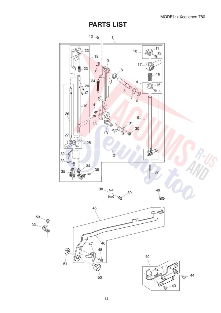 Elna el780 schematic page 14 preview
