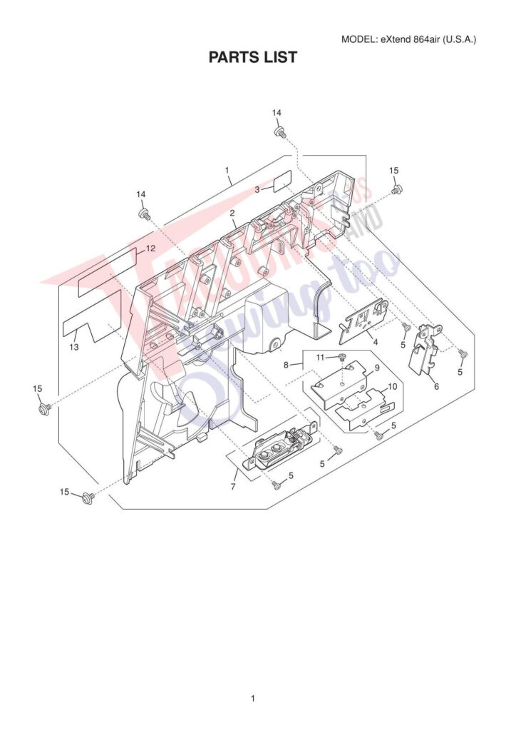 Elna 864 air exploded schematic diagram (page 4)