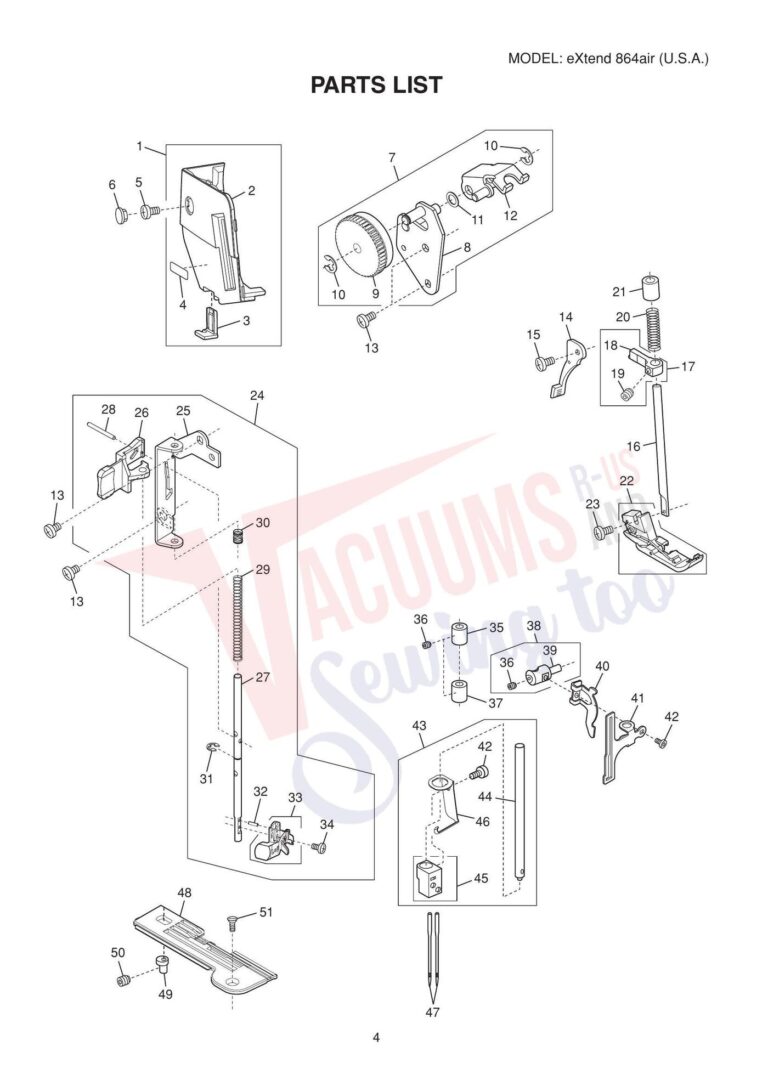 Elna 864 air schematic page 7 preview