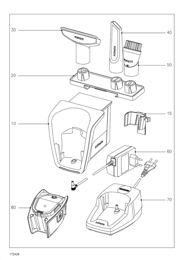 Miele Miele TriFlex HX2 Lotus White exploded schematic diagram (page 5)