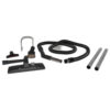 Fit All, Central vac Zip Broom W/6' To 30' Stretch Hose Black