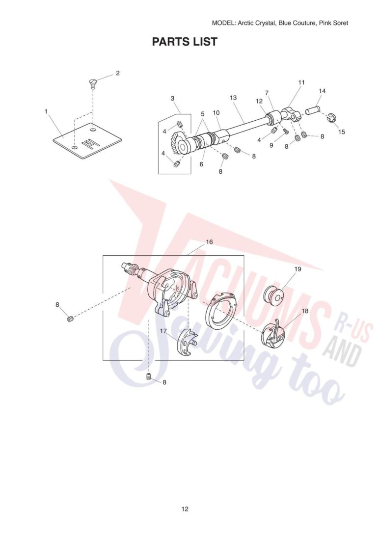 Janome couture pink schematic page 7 preview