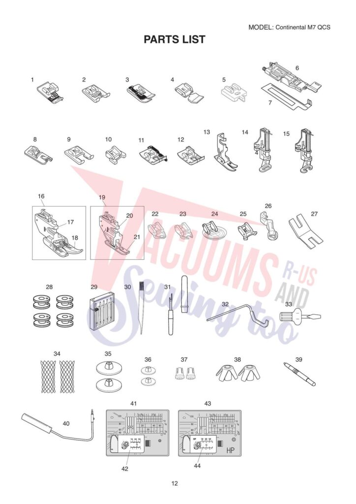 Janome CM7si exploded schematic diagram (page 4)