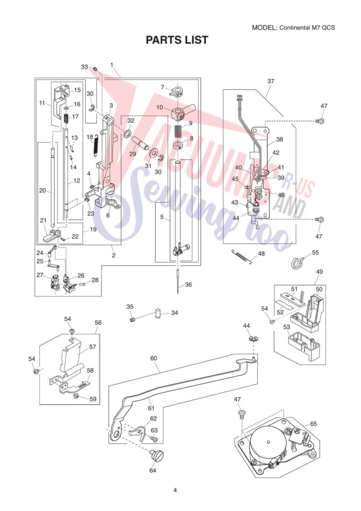 Janome CM7si exploded schematic diagram (page 9)