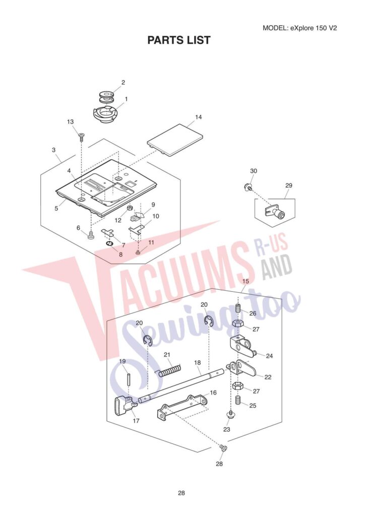 Elna el150 exploded schematic diagram (page 4)