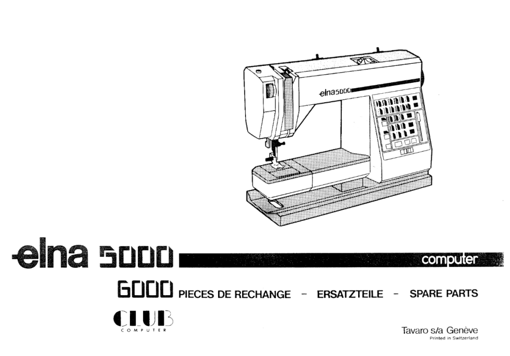 Elna el5000 exploded schematic diagram (page 1)