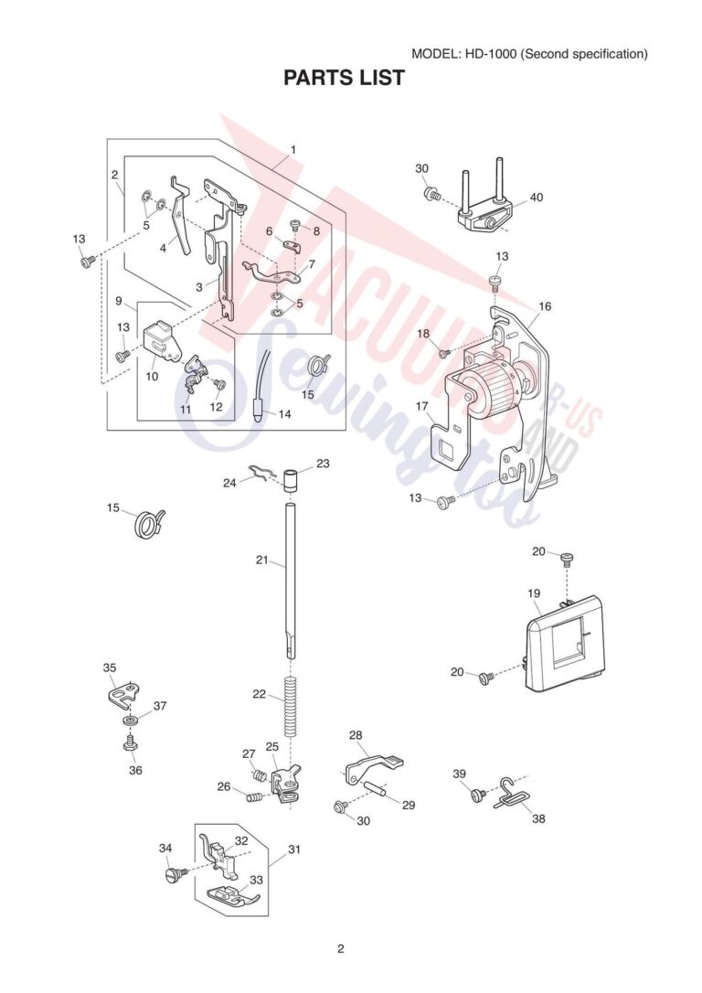 Janome hd1000 schematic page 3 preview