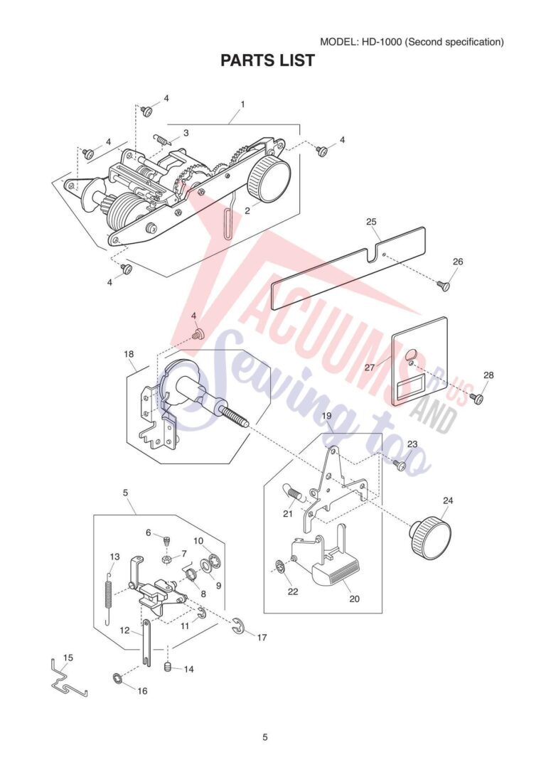 Janome hd1000 schematic page 6 preview