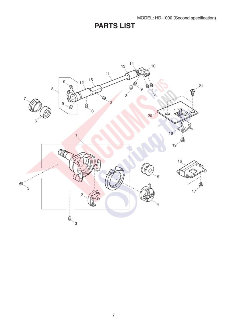 Janome hd1000 schematic page 8 preview