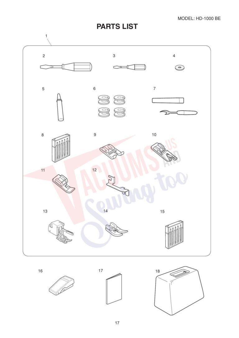 Janome hd1000be schematic page 1 preview