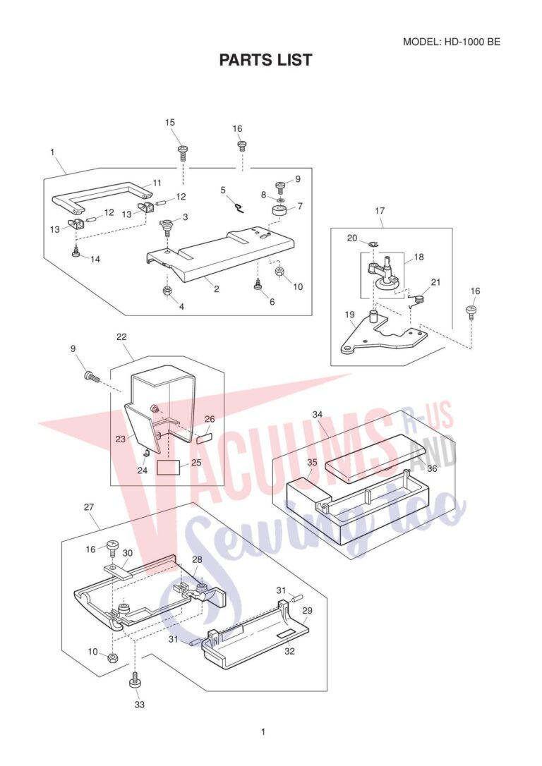 Janome hd1000be schematic page 2 preview