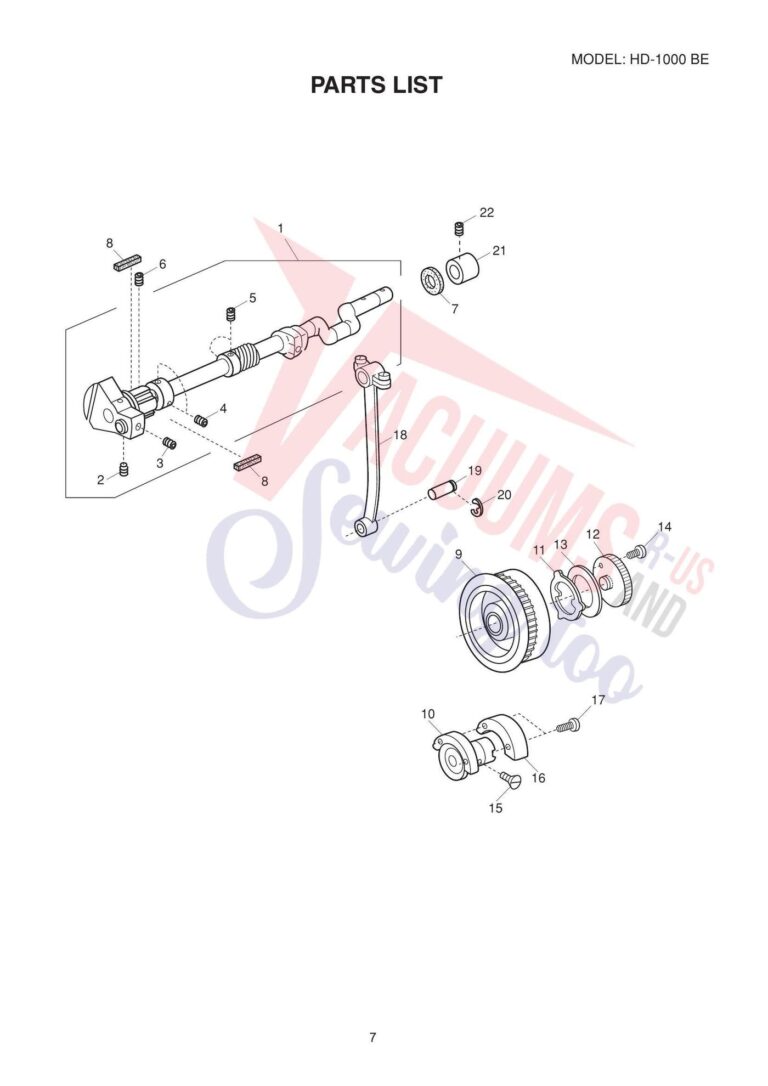 Janome hd1000be schematic page 5 preview