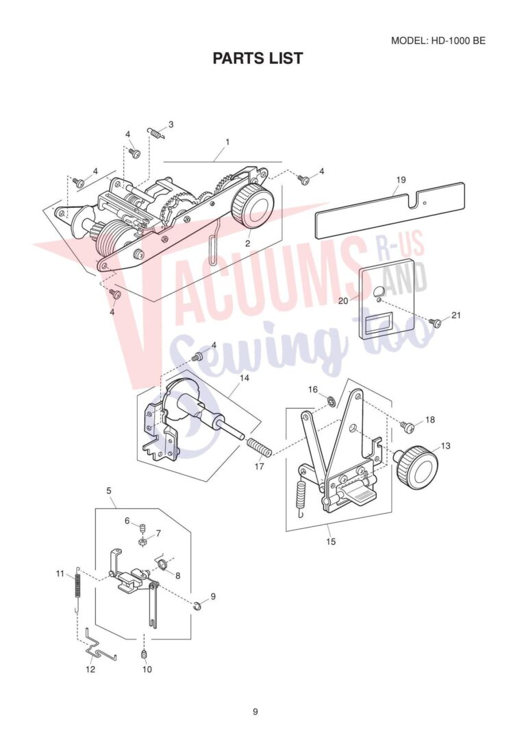 Janome hd1000be schematic page 6 preview